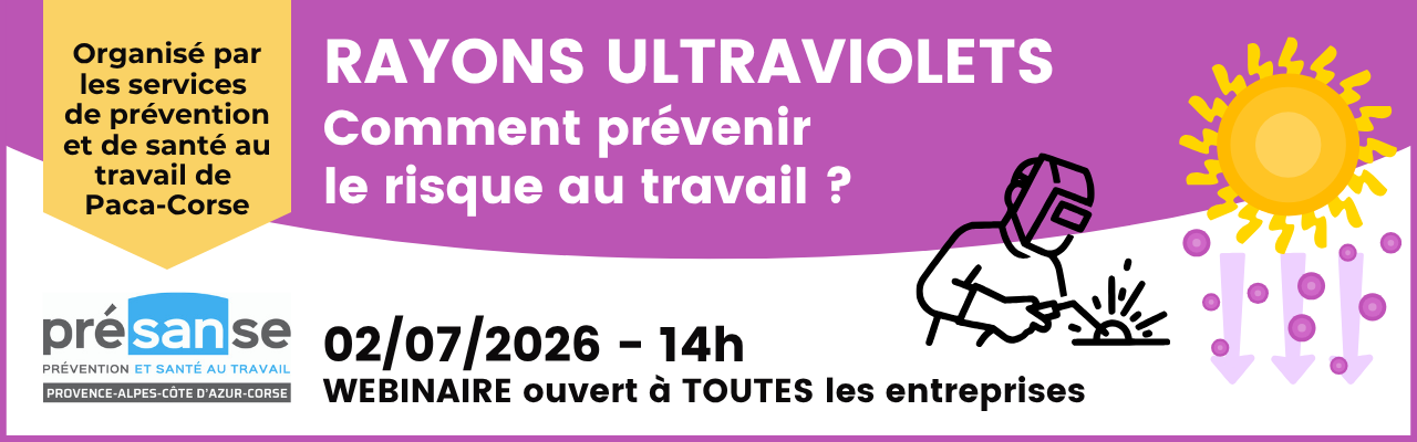 Webinaire "Prévenir le risque UV au travail"