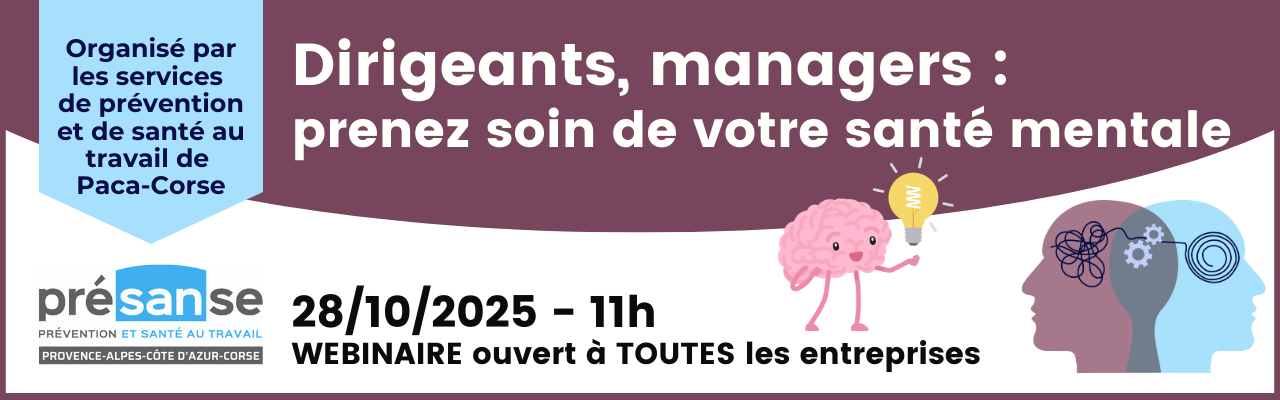 Webinaire "Dirigeants, managers : prenez soin de votre santé mentale"